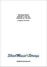 Gliere - Duet No. 7, Op. 53 P.O.D. cover